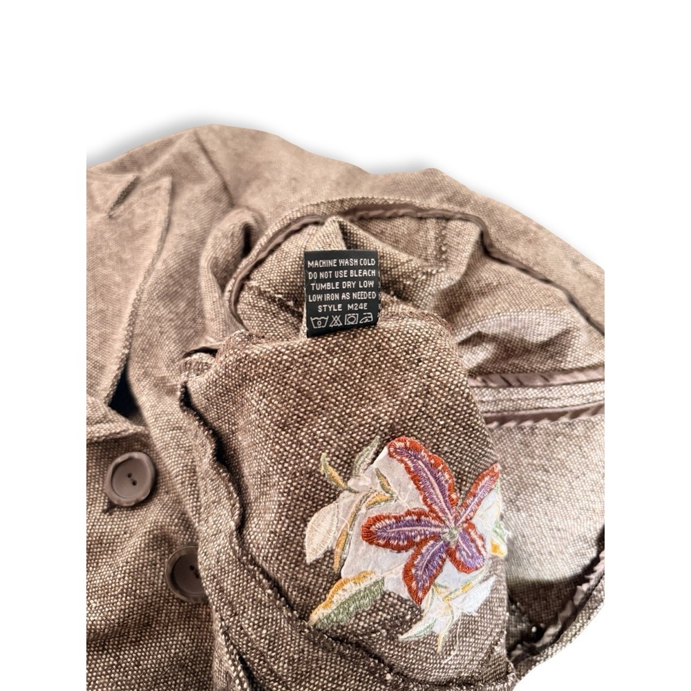 Vintage Contrived Clash Women's Embroidered Blazer Jacket Boho Western Size 10 - Picture 10 of 10